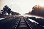 General 1920x1279 rail nature railway planet trees Vadim Sadovski landscape