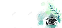 照相机单反清新水墨画背景banner 背景 设计图片 免费下载 页面网页 平面电商 创意素材