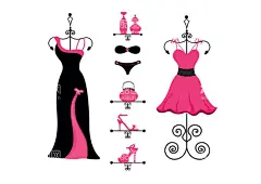 女士晚礼服  - 源文件下载【酷图网】裙子,礼服,晚礼服,女士晚礼服,女士裙子,服饰插画,