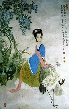 【诗情画意】手绘《红楼梦》人物图，美呆了_林黛玉 : …………………………………………………… …………………………………………………… 林黛玉 两弯似蹙非蹙笼烟眉，一双似喜非喜含情目 闲静时如姣花照水，行动处似弱柳扶风 桃李春风结…