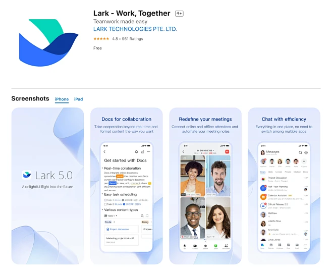 Lark - Work, Together on the App Store-花瓣网