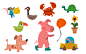 a collection of children character animal illustrations : a collection of not project related children animal illustrations