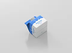 蓝色牛奶饮品纸盒样机