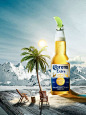 科罗娜啤酒PS创意合成广告设计，来源自黄蜂http://woofeng.cn/
