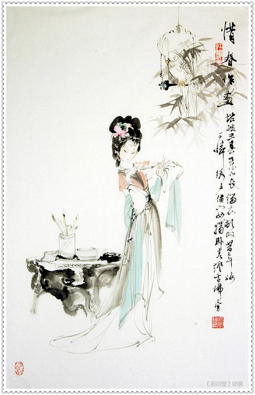 金陵十二钗 《红楼梦》、人物国画、国画、人物画图片_金陵十二钗 图片素材-花瓣网