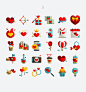 30个情人节爱心情侣可爱写实图标icon-平面 (AI,EPS,PNG,SVG)   designshdiai_icon007