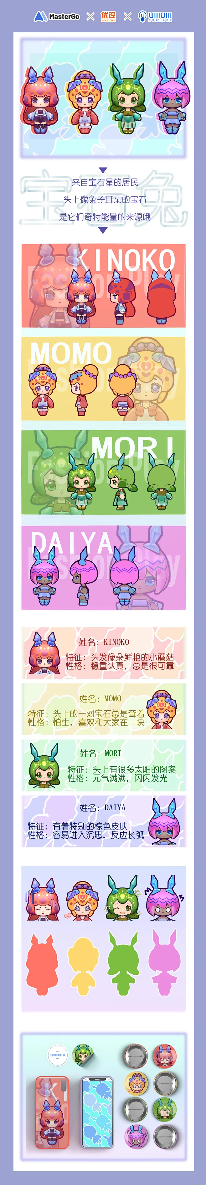 虚拟IP形象创意设计大赛：优秀奖获奖作品（下）-花瓣网