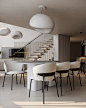 Spacious apartment for a couple with wabi sabi elements :: Behance