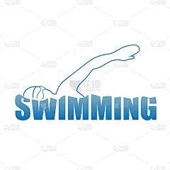 游泳的标志。游泳池的概念，夏季比赛等等。