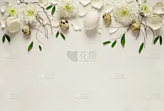 复活节,背景,贺卡,留白,边框,水平画幅,高视角,无人,高处,植物学