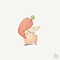 泰拳练习
泰国人气美女画师Mindmelody 创作的系列动物插画《joojee & friends》中的主人公胖兔子joojee