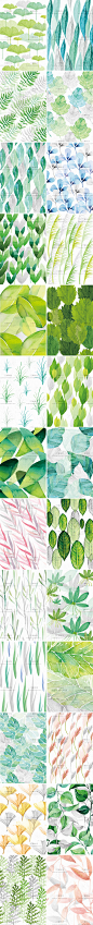 森系文艺小清新水彩植物叶子树叶海报背景装饰画JPG高清图片素材-淘宝网