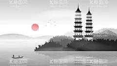 城市地标建筑插画手绘  - 源文件下载【酷图网】城市,地标,建筑,插画,手绘
