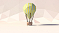 maxon-cinema4d-c4d-3d-model-low-poly-hot-air-balloon