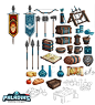 Encampment Props - Paladins, Clay Slover : Prop work I completed recently for Paladins. Hand painted diffuse only in 3d coat and Photoshop. Concepts by Gabi Overberg.