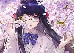 动漫二次元黑长直少女壁纸图包 – ACG图包网