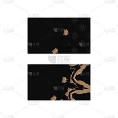 名片模板在黑色与复古棕色装饰您的业务。