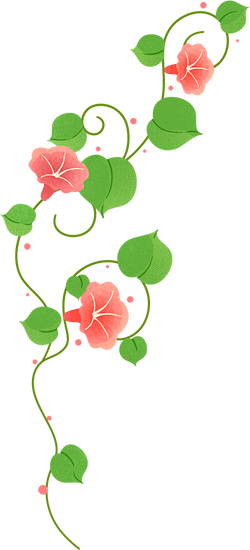 父亲节渐变写实风格人物插画-藤蔓花