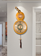 装饰钟表客厅艺术轻奢风高端豪华挂钟精工个性设计感现代时钟挂墙-淘宝网