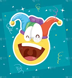 贺卡,奇异的,快乐,帽子,愚人节,网络表情,似人脸,小丑帽,事件,背景分离