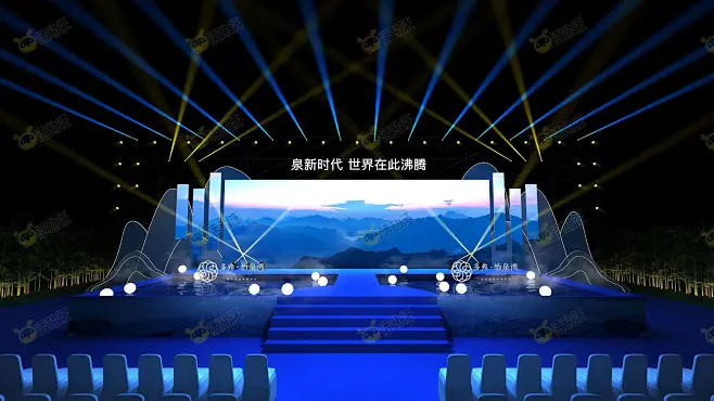 样板房开放活动舞台舞美3d效果图-花瓣网