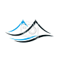 Mountains with steep peaks logo #山#