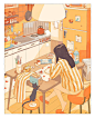 女孩的生活  ·  来自日本插画师 HAI aorkgk  |  aorkgk.tumblr.com