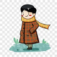 冬季保暖复古男孩卡通手绘PNG图片 来自PNG搜索网 pngss.com 免费免扣png素材下载！