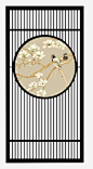 茶室落地栅栏屏风