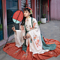 《大绿》江南素兮汉服秋冬女明制立领袄长比甲刺绣6米大摆马面裙-淘宝网