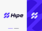 Hipe mark letter mark symbol pqurstuvwxyz abcdefhijklmno technology run athletics fast moving running logo h mark h logo minimalistic logo creative brand identity branding sports logo abstract