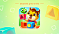 App Icons Collection for kids with Raccoon : Icons Collection for kids game apps. The main character in all games is the Raccoon. There are fun and educational apps for children. Applications are designed for kids from 0 to 5 years. So the icons have brig
