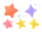 2309SC-素材组合-彩色立体星星