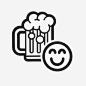啤酒快乐欢笑图标_88ICON https://88icon.com 啤酒 快乐 欢笑 见面 会议 马克杯 派对 酒吧 微笑 笑脸