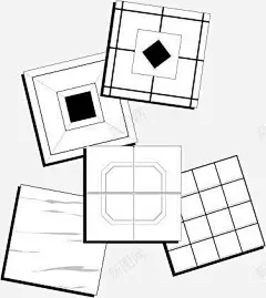 手绘地板砖高清素材 png 页面网页 平面电商 创意素材 png素材