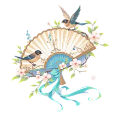 【米图网-52mitu.com】桃花扇 折扇 古风 国潮 团扇桃花扇