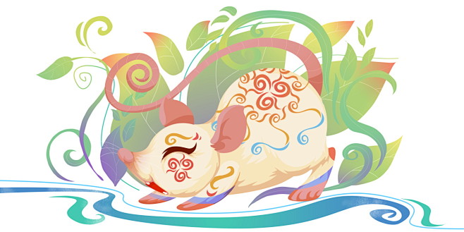 中国风鼠年插画