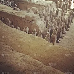 勇士,赤土陶器,秦始皇陵景区,秦朝,古老的,远古的,单色调,过去,特写