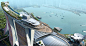 Moshe Safdie于06年开始设计建造，位于新加坡的“marina bay sands ”已建造完成。离地面200米左右，380米长，总共耗资约8000万美元。走完全程需要20分钟，沿途景点：一个150米长的超大游泳池，酒吧，餐厅，全景海滨沙滩，瞭望台和水疗中心，种植了250种树木和650种植物。观景台可以同时容纳900人。