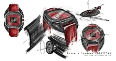 鞋，手表，草图，Diacre Nicolas，手绘，草稿，