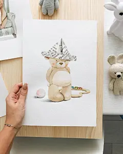 粉嫩少女心水彩小动物插画 | 简单舒服，温柔可爱