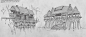 Koralis - Architecture sketches 01, Hector Mateo Pino : Architecture sketches done to develop the visual look of the main city for my project Koralis.<br/>City layout looks something along these lines:<br/><a class="text-meta meta-link