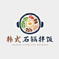 韩式石锅拌饭宣传推广卡通门店LOGO