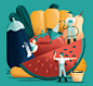[米田/主动设计整理]Editorial Illustrations - La Repubblica 2018 pt2 : Editorial illustration for La Repubblica. From August 2018.