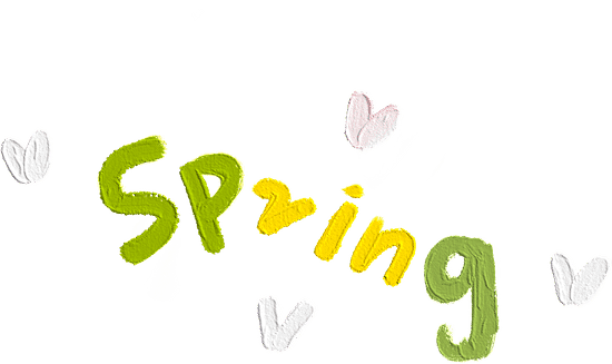 春夏油画棒质感花朵贴纸-spring