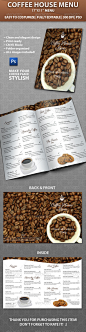 Elegant Coffee House Menu - Food Menus Print Templates