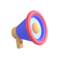 Megaphone 3D Illustration