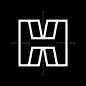 Letter H or HX Logo. This logo is a combination of the letters X and H. The logo is strong and elegant. Suitable for corporate or individual identities.