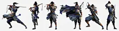 卡通人物高清素材 人物素材 剑士 动漫 卡通 武士 免抠png 设计图片 免费下载