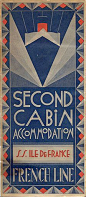 Art Deco poster for S. S. isle de France